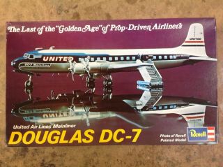 Khs - Revell Model Kit H - 168 Douglas Dc - 7 United Airlines (vintage 1974 Kit)