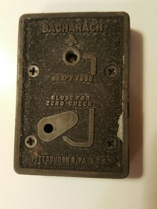 Vintage Draft - Rite By BACHARACH Pocket Manometer Gauge W/original case 3