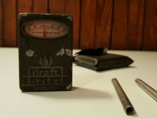 Vintage Draft - Rite By BACHARACH Pocket Manometer Gauge W/original case 6