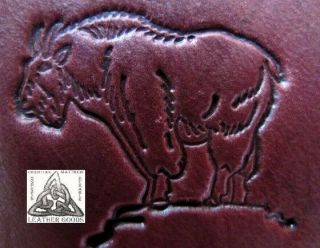 Discontinued Vintage Midas Detailed Mountain Goat 1 " Leather Stamp 8312