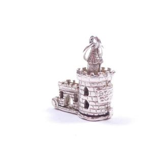Vintage Charm English Bloody Tower Opens To Beheading 925 Sterling Silver 2.  2g