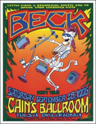 Vintage 1996 Beck Concert Poster Cain 