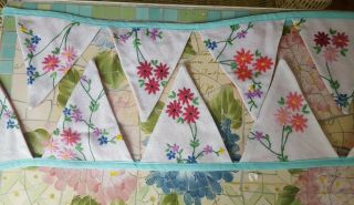 vintage embriodery cloth bunting 2
