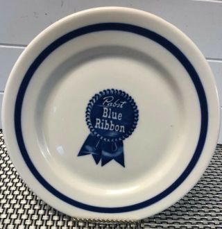 Vintage Pabst Blue Ribbon Restaurant Ware 10 " Dinner Plate By Mcnicol China