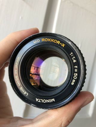 Minolta Md Rokkor - X 50mm F/1.  4 Lens