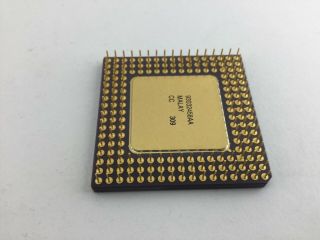 Intel i486 DX CPU A80486SX - 33 SX729 Vintage Gold and Ceramic 4