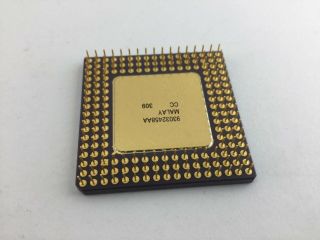 Intel i486 DX CPU A80486SX - 33 SX729 Vintage Gold and Ceramic 5