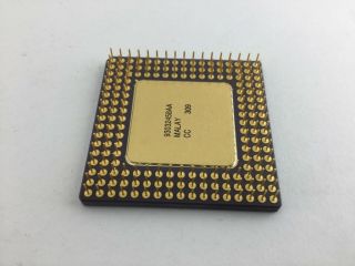 Intel i486 DX CPU A80486SX - 33 SX729 Vintage Gold and Ceramic 6