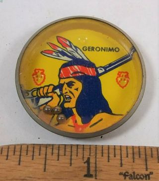 Vtg Shredded Wheat Juniors Cereal Prize Premium Geronimo Game Toy