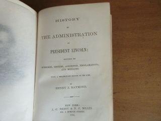 Old HISTORY OF PRESIDENT ABRAHAM LINCOLN ADMINISTRATION Book 1864 CIVIL WAR LIFE 4