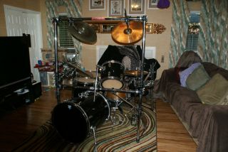 Vintage Remo Custom Drums Drum Kit Set Gibraltar Rack Paiste 3000 Zildjian Cool