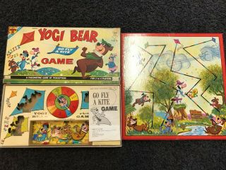 Vintage Transogram Yogi Bead Go Fly A Kite Board Game Complete