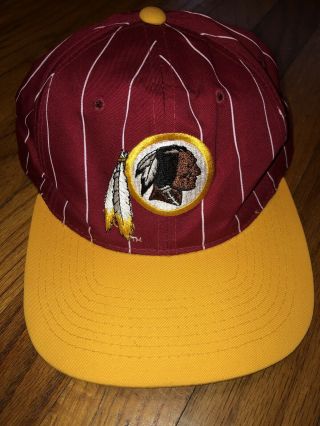 Vintage 90’s Starter Washington Redskins Hat Snapback Striped Red