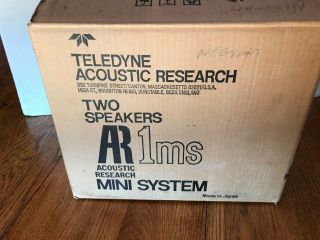 Teledyne Vintage Classic Acoustic Research AR 1MS Speakers Matching Pair. 7