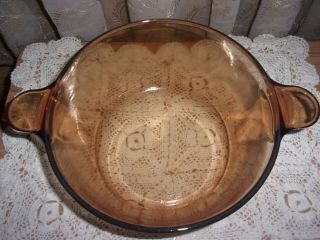 vintage Vision Corning cookware brown amber 4.  5L Dutch Oven stock pot EUC 4