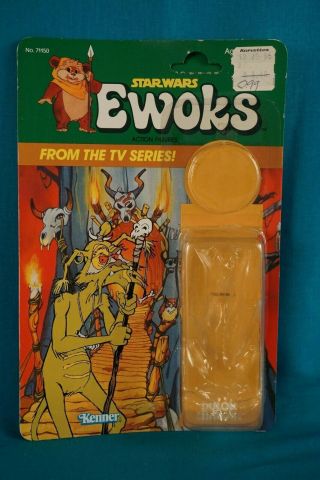 Star Wars Card Back Only Ewoks Tv Series Dulok Shaman - Vintage Moc Carded