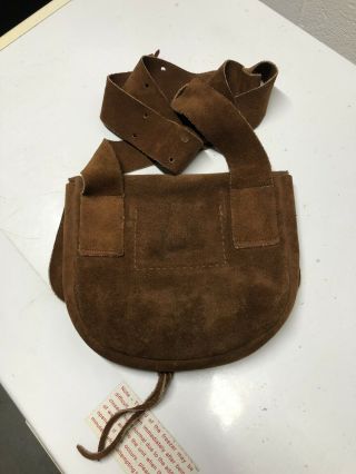 Suede Leather Muzzleloading Black Powder Possibles Bag Pocket On Inside