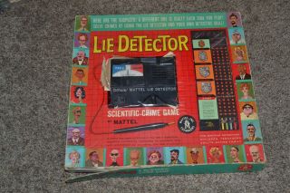 Vtg Mattel Lie Detector Game 1960 Scientific Crime Board Game 99 Complete