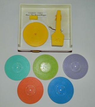 Vintage Fisher Price Record Player With 5 Records 995 - Order