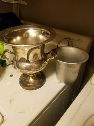 Vintage Silver Plated Champagne Ice Bucket Chiller 2