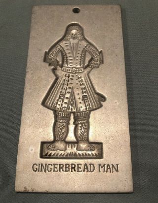 Vintage Williamsburg Virginia Gingerbread Man Mold Baking Aluminum Chocolate