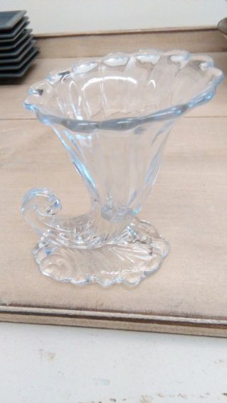 Vintage Heisey Warwick Horn of Plenty Cornucopia Vase 2