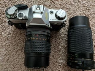 Canon AE - 1 35mm SLR Film Camera with 135mm & 80 - 200mm Lens Vintage Photography 2