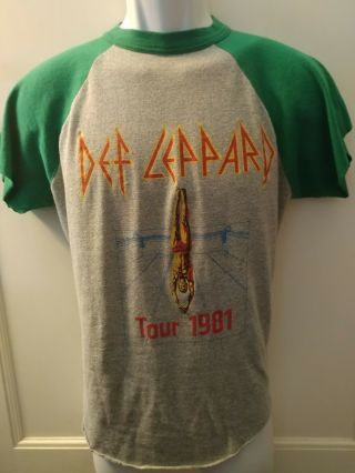Vintage Def Leppard 1981 High N Dry Tour Concert T - Shirt Sz M