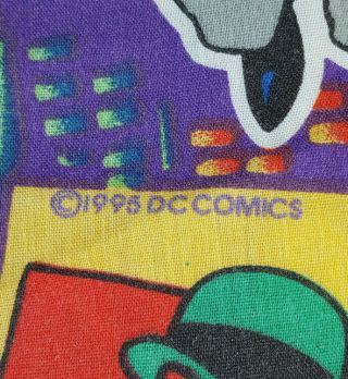 VTG 1995 Batman Animated Series Twin Size 3 Piece Bed Set USA Sheets Pillowcase 7