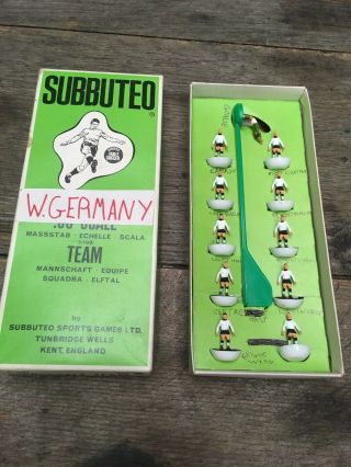 Vintage Subbuteo C.  100 Ref.  156 Boxed West Germany Football Team Boxed 1970s