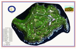 Old Head Golf Links - Cork Ireland - 1997 - Vintage Golf Course Maps Print