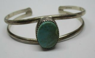 Sterling Silver Vintage Cuff Bracelet - Signed M.  Burnside