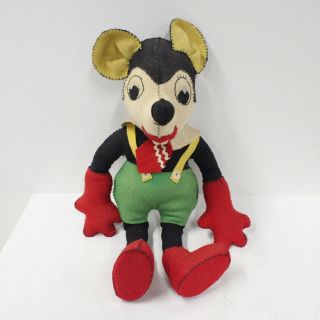 Vintage Handmade Stuffed Toy Mouse Collectible Classic C.  1930 