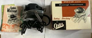 Vintage Stim - U - Lax Junior - Handheld “massager” By Oster - Model M4 W/ Box
