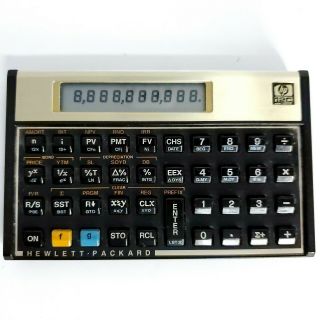 Hewlett Packard Vintage Hp 12c Financial Calculator W/ Case & Batteries