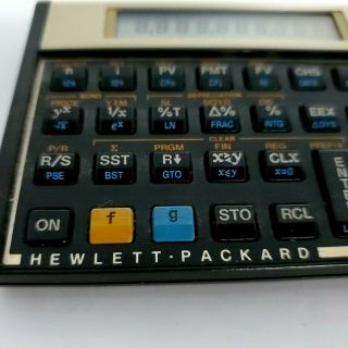Hewlett Packard Vintage HP 12C Financial Calculator w/ Case & Batteries 2