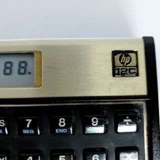 Hewlett Packard Vintage HP 12C Financial Calculator w/ Case & Batteries 5