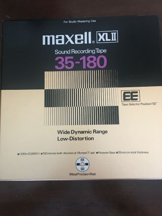 Maxell Xlii Ee 35 - 180 Reel - To - Reel Sound Recording Tape Metal Reel