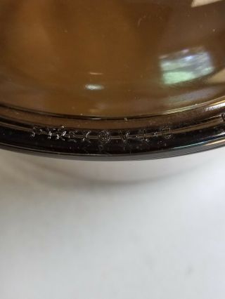 Vintage Vision Corning Amber 1L Pot w/ Pyrex Lid,  Pour Spout 3