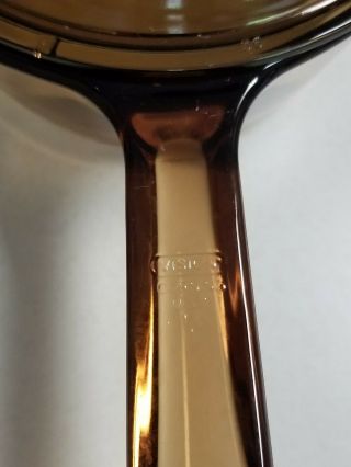 Vintage Vision Corning Amber 1L Pot w/ Pyrex Lid,  Pour Spout 4