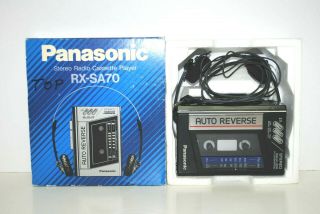 Vintage Panasonic Auto Reverse Cassette Player Am Fm Radio Model Rx - Sa70