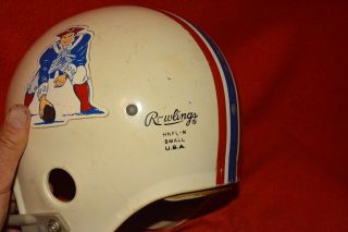 England Patriots NFL Vintage Rawlings HNFL - N Football Helmet size small 3