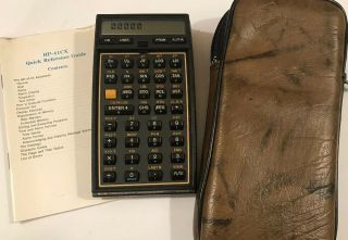 Hp 41cx Scientific Calculator W/ Case & Booklet