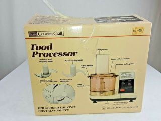 VINTAGE Sears Counter Craft Food Processor w/ Box & Accessories 2