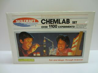 Vtg 1986 Skilcraft Advanced Chemlab Chemistry Kit Set