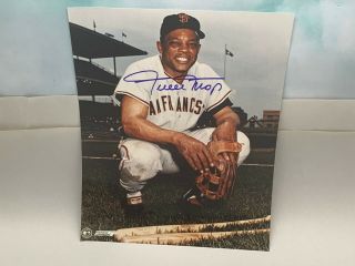 Vintage Hand Signed Willy Mays Autographed On 8x10 Photo