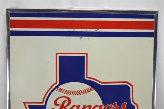 VINTAGE TEXAS RANGERS MLB BASEBALL TEAM LOGO SIGN POSTER BOARD 19 