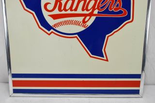 VINTAGE TEXAS RANGERS MLB BASEBALL TEAM LOGO SIGN POSTER BOARD 19 