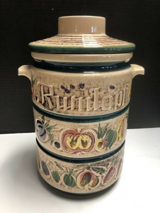 Vintage West Germany Rumtopf Jar Marked 825 - 32 Tan Glaze 12 1/2 " High