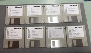 Vintage Microsoft Windows For Workgroups Ver 3.  11 Floppy Disk 1 - 8